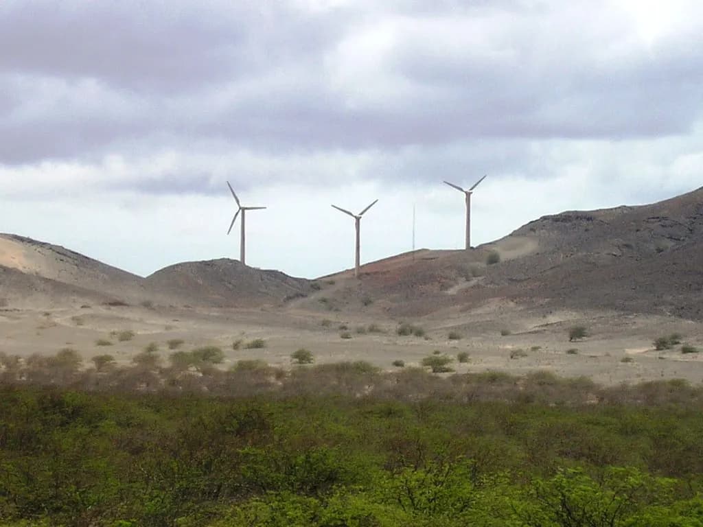 Aerogeradores em São Vicente, Cabo Verde